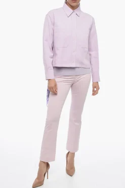 Camicia Cropped Fit MARINA in Misto Lino></noscript>Destin Online