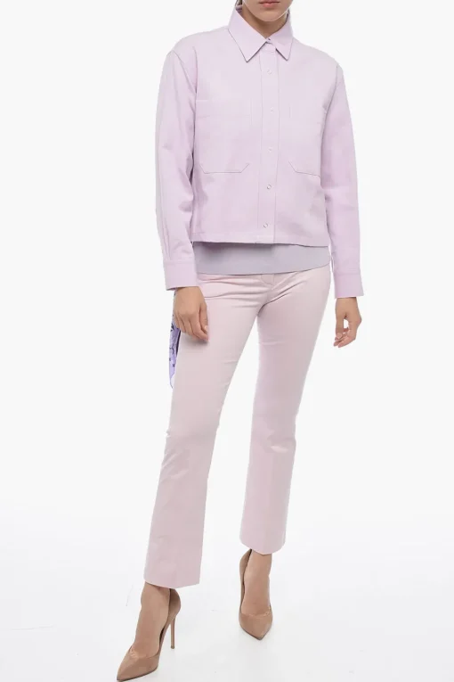 Camicia Cropped Fit MARINA in Misto Lino>Destin Online