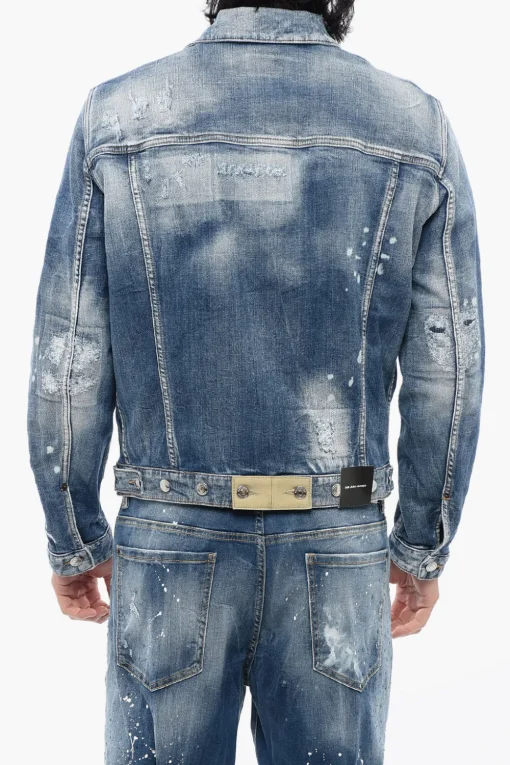 Camicia DAN JEAN in Denim Distressed>Dsquared2 Hot