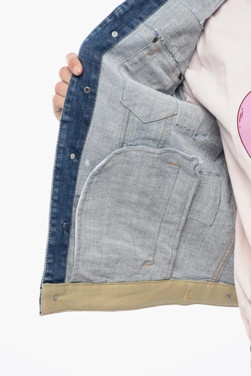 Camicia DAN JEAN in Denim Distressed>Dsquared2 Hot