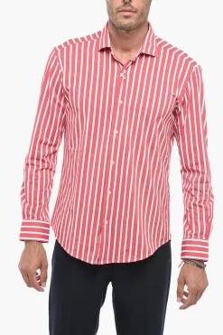 Camicia Elasticizzata con Fantasia a Righe>Brian Dales Fashion