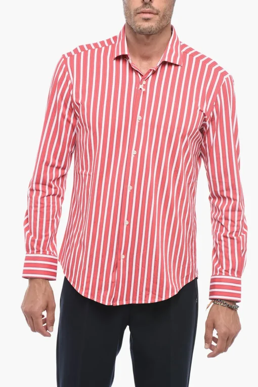 Camicia Elasticizzata con Fantasia a Righe>Brian Dales Fashion