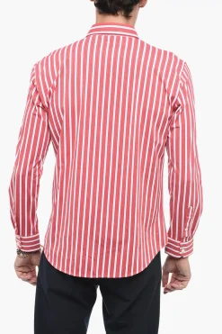 Camicia Elasticizzata con Fantasia a Righe>Brian Dales Fashion