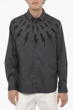 Discount Camicia FAIRISLE THUNDERBOLT Loose Fit Uomo Camicie