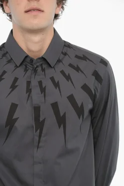 Discount Camicia FAIRISLE THUNDERBOLT Loose Fit Uomo Camicie