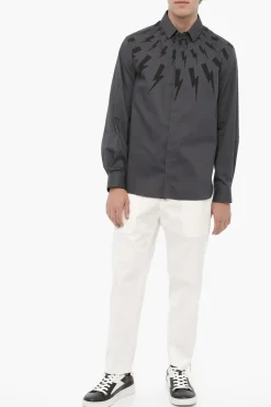 Discount Camicia FAIRISLE THUNDERBOLT Loose Fit Uomo Camicie