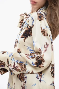 Online Camicia Floreale con Dettaglio da Allacciare Donna Camicie