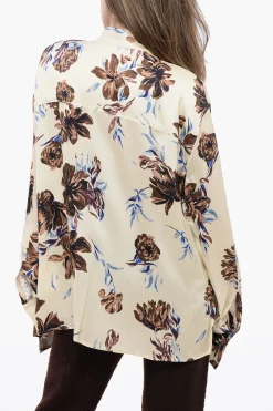 Online Camicia Floreale con Dettaglio da Allacciare Donna Camicie