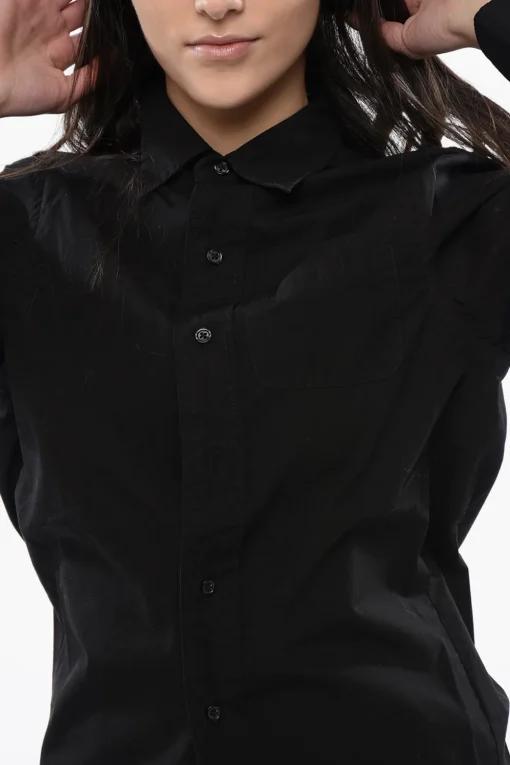 Camicia FOLDOUT In Popeline di Cotone con Dettagli Tono su Tono in Satin>R13 Hot