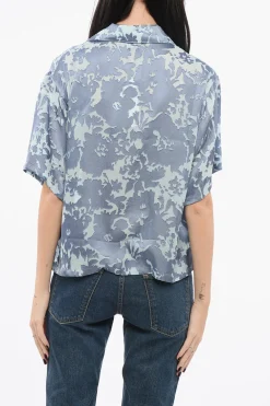 Sale Camicia Hawaiiana con Effetto Devoré Donna Camicie