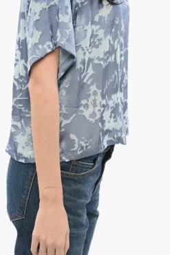 Sale Camicia Hawaiiana con Effetto Devoré Donna Camicie