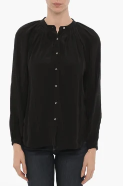 Camicia HEZZY in Raso con Collo alla Coreana>AllSaints Fashion