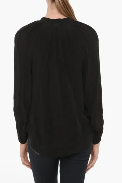 Camicia HEZZY in Raso con Collo alla Coreana>AllSaints Fashion