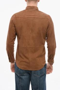 Discount Camicia Houston Pelle Scamosciata Uomo Giubbotti