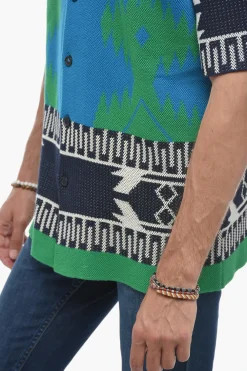 Camicia ICON in Jacquard a Manica Corta></noscript>Alanui Sale