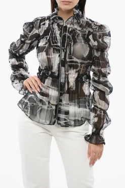 Outlet Camicia in Chiffon X-RAY con Coulisse in Vita Donna Camicie