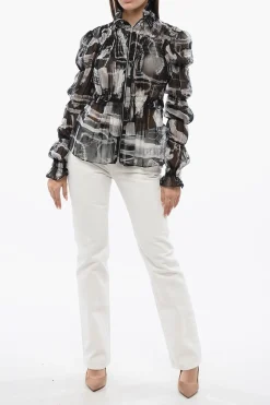 Outlet Camicia in Chiffon X-RAY con Coulisse in Vita Donna Camicie