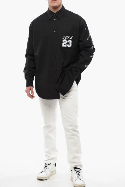 Camicia in Cotone 23 con Ricami>Off-White New