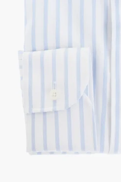 Camicia in Cotone a Righe con Collo Francese></noscript>Corneliani Fashion