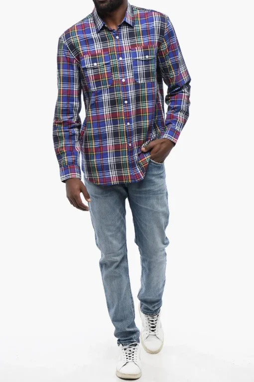 Camicia In Cotone ALASKAN A Quadri>Woolrich Best