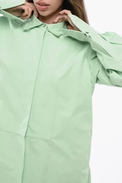 Sale Camicia in Cotone Asimmetrica con Abbottonaura Nascosta Donna Camicie