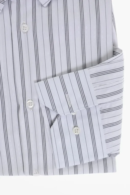 Hot Camicia in Cotone con Motivo a Righe Balanced Uomo Camicie