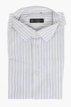 Fashion Camicia in Cotone con Motivo a Righe Balanced Uomo Camicie