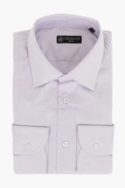 Camicia in Cotone con Motivo Micro Pin Check>Corneliani Online