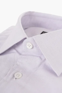 Camicia in Cotone con Motivo Micro Pin Check>Corneliani Online
