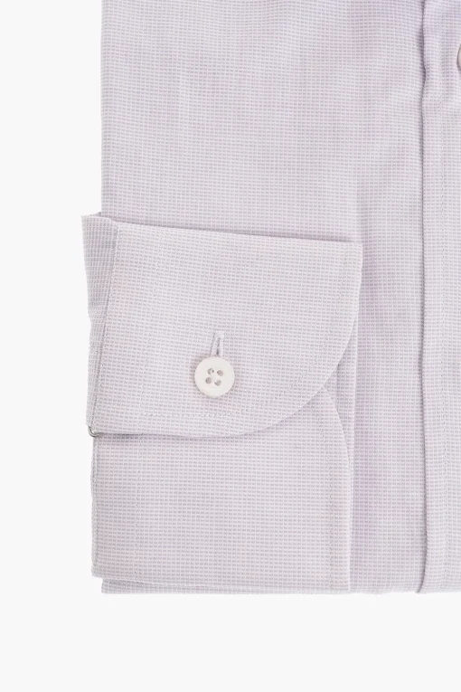 Camicia in Cotone con Motivo Micro Pin Check>Corneliani Online
