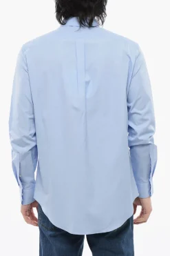 Outlet Camicia in Cotone con Taschini a Toppa Uomo Camicie