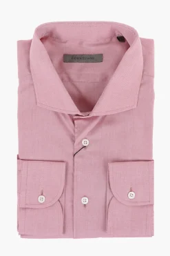 Camicia in Cotone Hopsack con Collo Francese>Corneliani Online