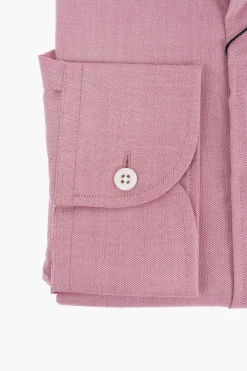 Camicia in Cotone Hopsack con Collo Francese>Corneliani Online