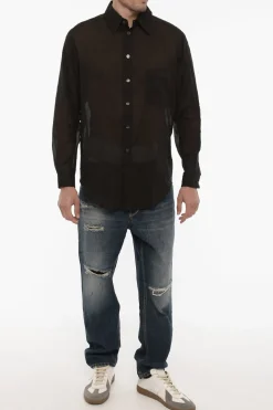Camicia in Cotone Leggero con Taschino></noscript>Rold Skov Clearance
