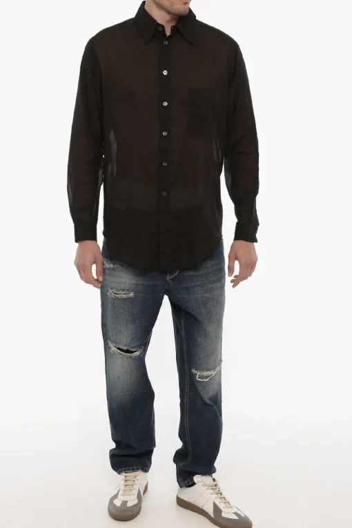Camicia in Cotone Leggero con Taschino>Rold Skov Clearance