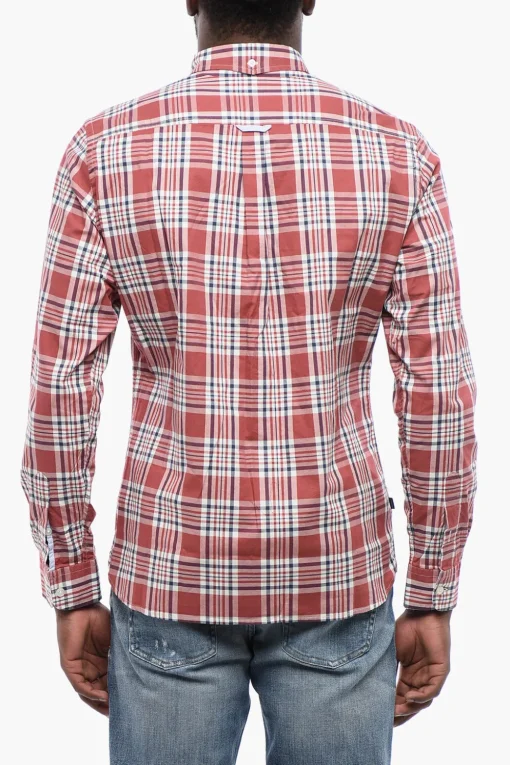 New Camicia In Cotone OXFORD A Quadri Uomo Camicie