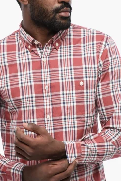 New Camicia In Cotone OXFORD A Quadri Uomo Camicie