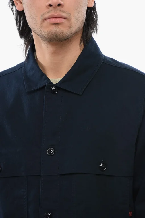 New Camicia In Cotone STAG Con Tasche Frontali Uomo Camicie