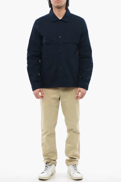 New Camicia In Cotone STAG Con Tasche Frontali Uomo Camicie