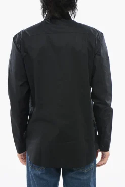 Camicia in Cotone Stretch con Logo Tono su Tono>Karl Lagerfeld Hot