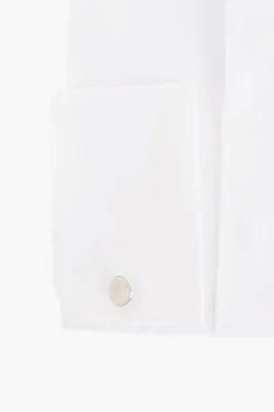 Discount Camicia in Cotone Twill con Collo Wing Tip Uomo Camicie