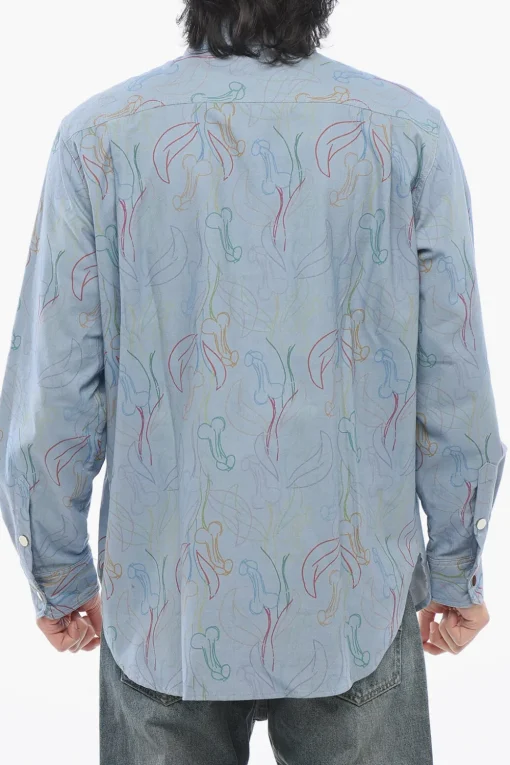Camicia in Cotone Twill Stampato con Taschino>Viktor & Rolf New