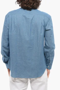 Sale Camicia in Denim con Doppio Taschino Uomo Camicie