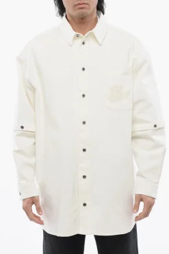 Camicia In Denim Con Maniche Removibili>Off-White Sale