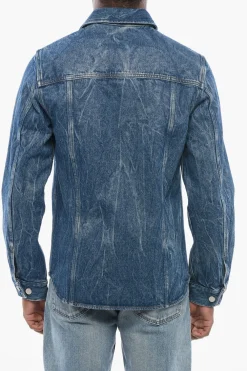 Best Camicia in Denim Lavaggio Scuro con Taschini Uomo Camicie
