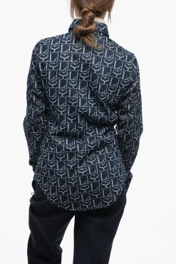 Camicia in Denim Monogram con Polsini Lace-up>Ludovic de Saint Sernin Discount