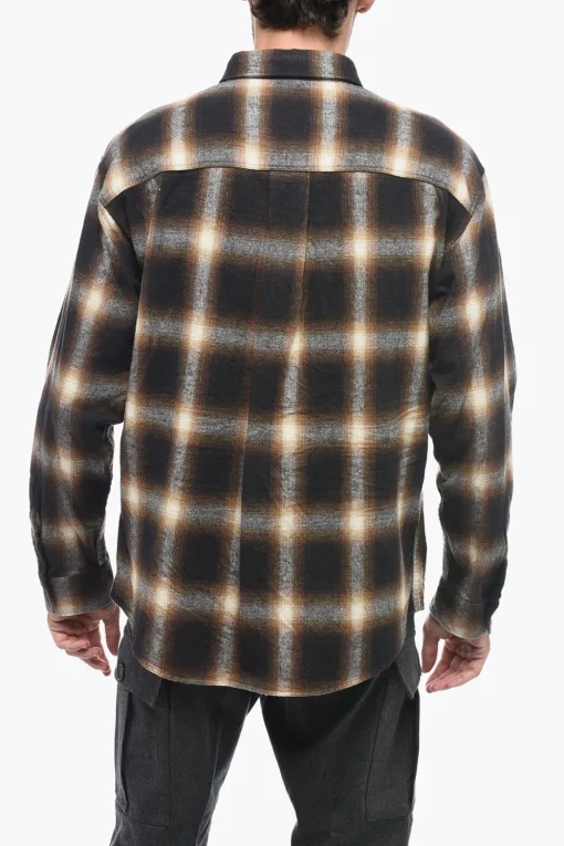 Camicia in Flanella con Stampa Lettering>Dsquared2 Online