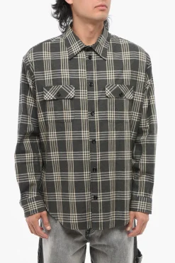 Camicia in Flanella di Cotone Motivo Tartan>1989 Studio Discount