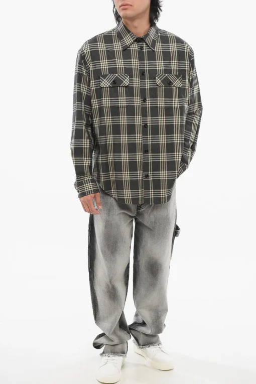 Camicia in Flanella di Cotone Motivo Tartan>1989 Studio Discount