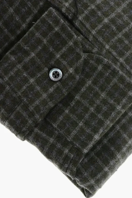 Camicia in Flanella di Cotone a Quadri>Corneliani Clearance